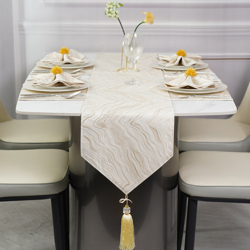 桌旗新中式长条桌布餐桌电视柜茶台茶几茶旗美式现代轻奢高端床旗