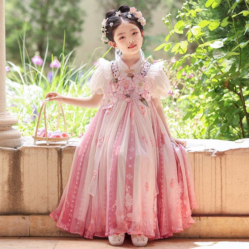 女童汉服夏季2025新款中国风儿童仙气古装连衣裙洋气女孩古风裙子