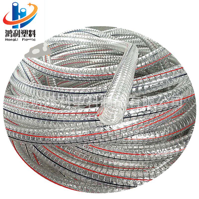 厂销PVC钢丝管透明软管塑料钢丝软管pvc透明内径4分6分2寸200