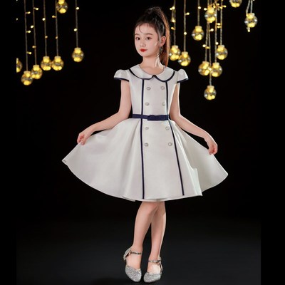 女童礼服公主裙高级感朗诵演讲表演服儿童主持人合唱演出服夏六一