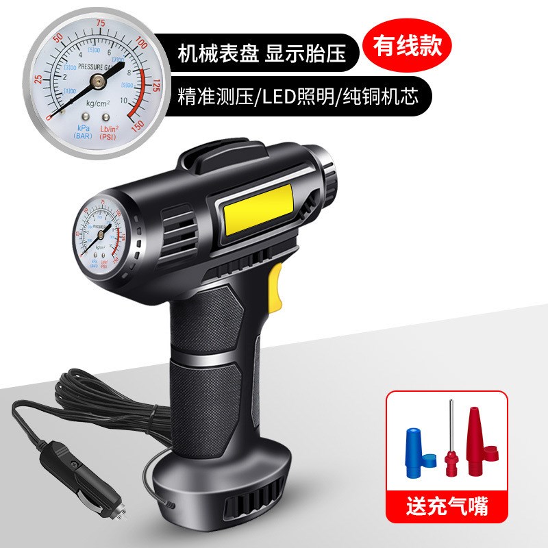车载充气泵打气泵汽车用便携式多功能12v220v高压轮胎电动打气筒