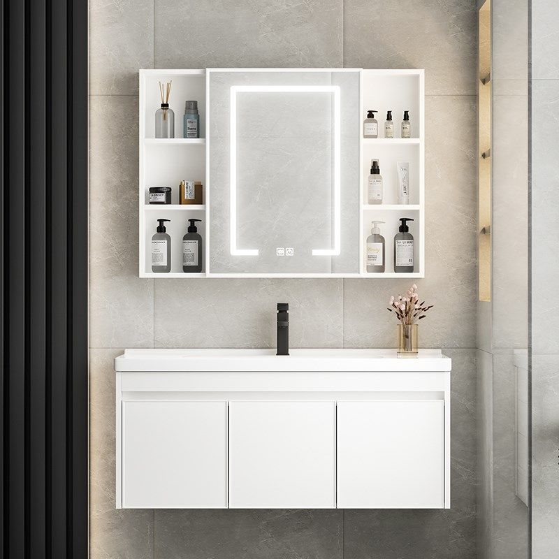 防水太空铝浴室柜组合一体陶瓷洗脸盆卫生间智能镜柜洗手盆洗漱台,家装主材,浴室柜组合,淘宝优惠券,粉丝福利购,淘宝优惠卷
