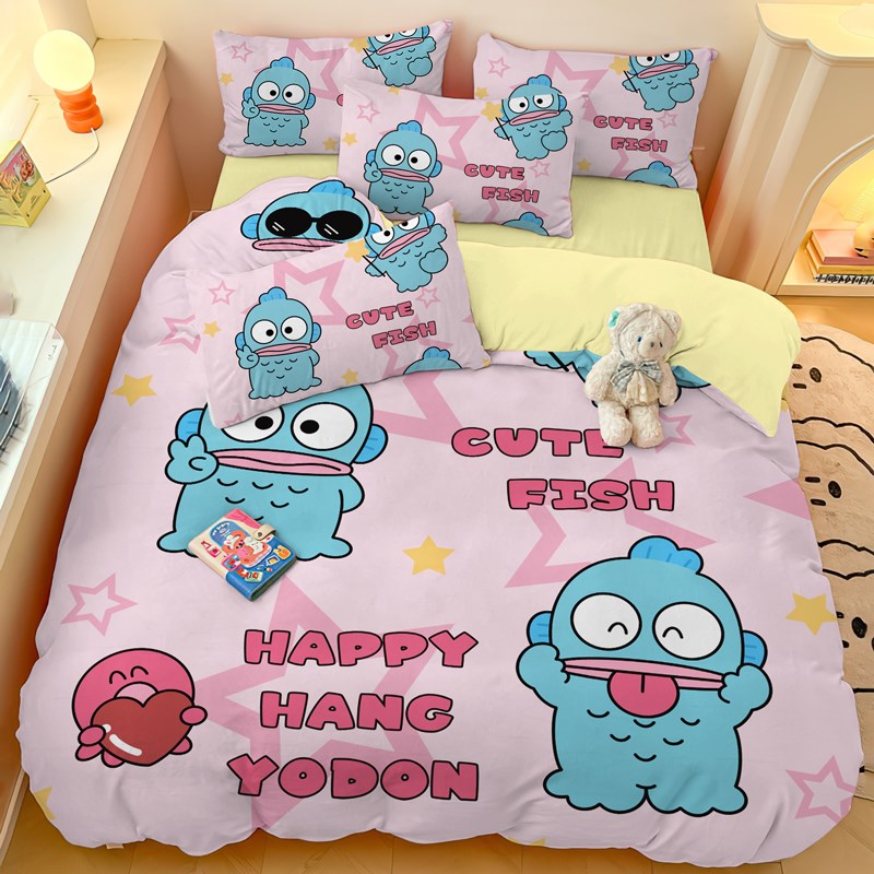 卡通动漫小丑鱼儿童可爱四件套学生宿舍床上用品耐脏三件套可定制