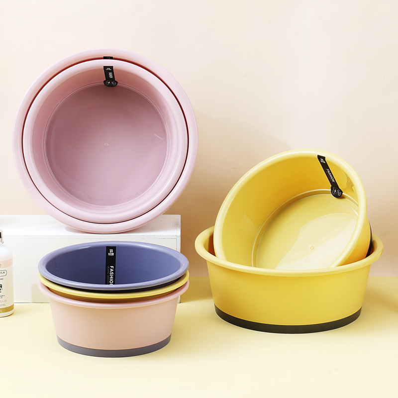 【加固压圈】塑料水盆家用大号盆子加厚洗衣服洗脚学生宿舍洗脸盆