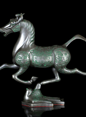 精品纯铜马踏飞燕铜艺术品铜马摆件纯铜工艺品办公室摆设开业礼品