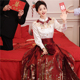 女秋冬2024新款 新中式 国风婚服红色马面裙敬酒服套装 成人日常可穿