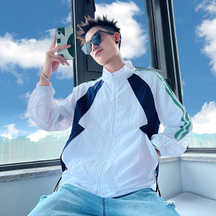 外套男士 休闲夹克夏季 夏季 衣服男装 防晒服上衣帅 潮牌2023新款 薄款