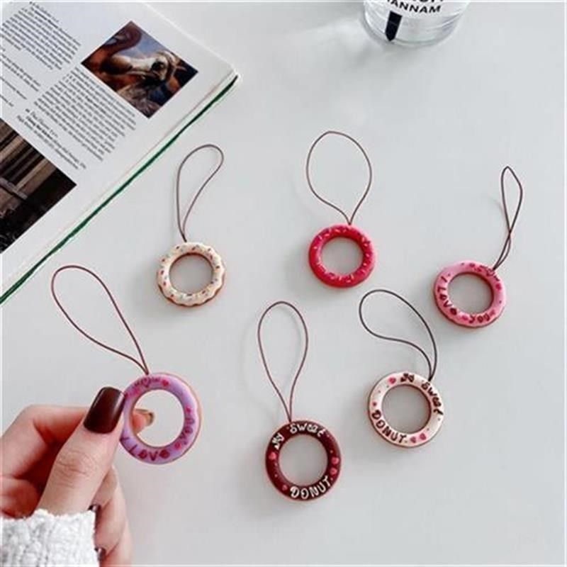 韩国个性创意可爱甜甜圈手机挂绳防摔指环扣硅胶圈小手绳短款挂环,3C数码配件,手机挂件/手机链,淘宝优惠券,粉丝福利购,淘宝优惠卷