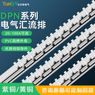 DPN63A汇流排20A N断路器接线KT005 70A紫铜黄铜空开DZ267连接1P