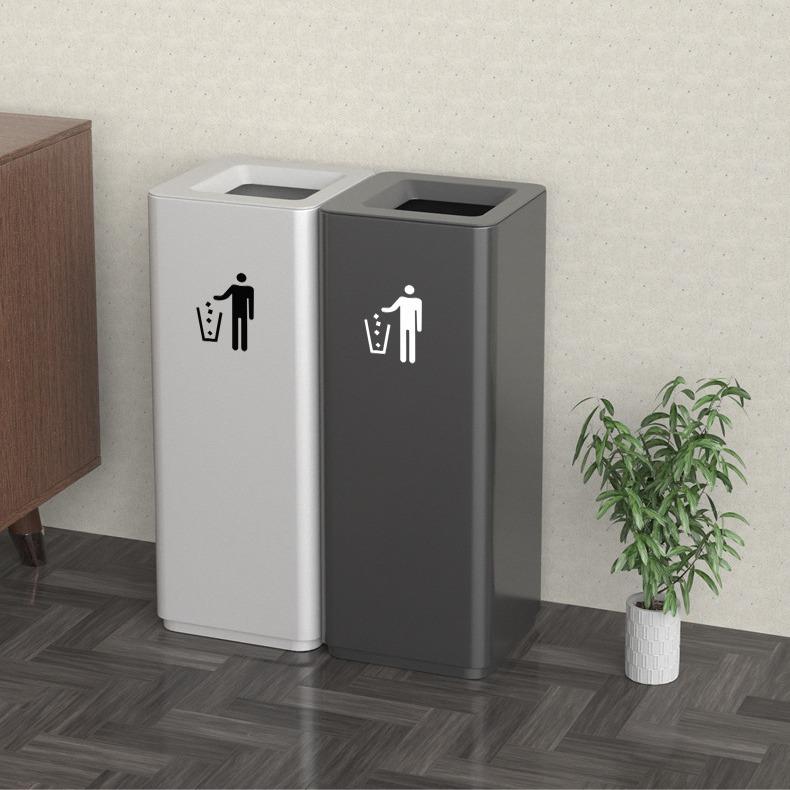 写字楼咖啡厅垃圾桶办公室无盖大号白色酒店大厅商场商用垃圾桶