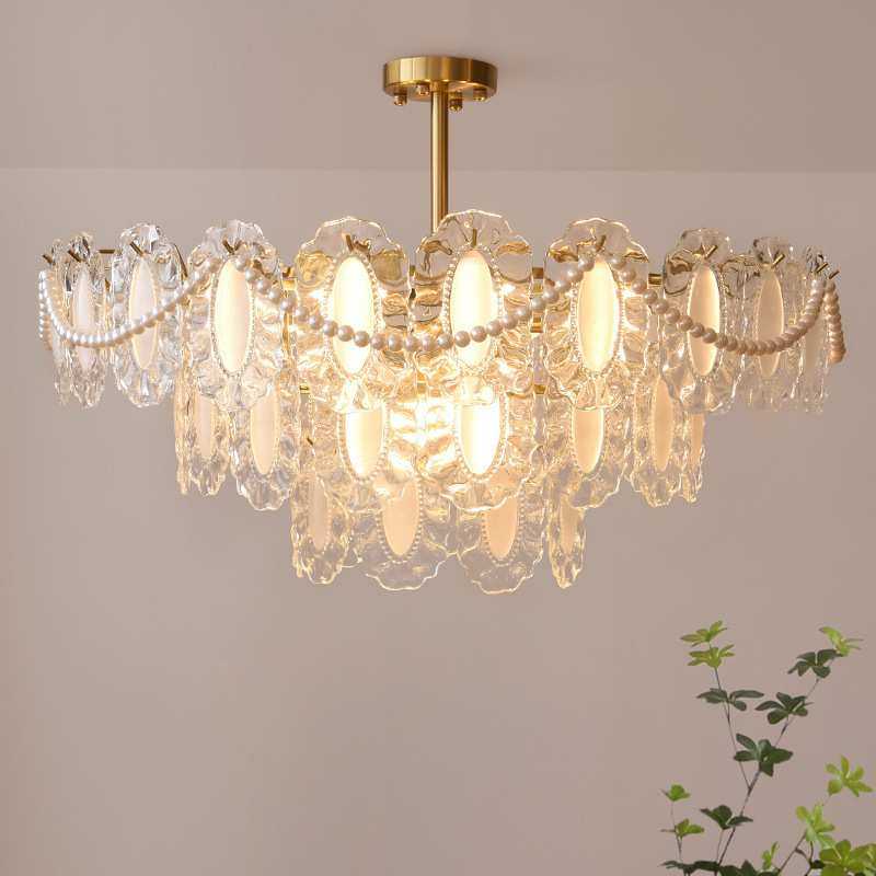 2023年新款法式轻奢水晶吊灯后现代主卧室客厅餐厅灯简约网红灯具