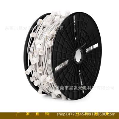 18AWG SPT-1W绿 白 黑线, C7 1000L 1000FT C7 E12灯串 带卷轴