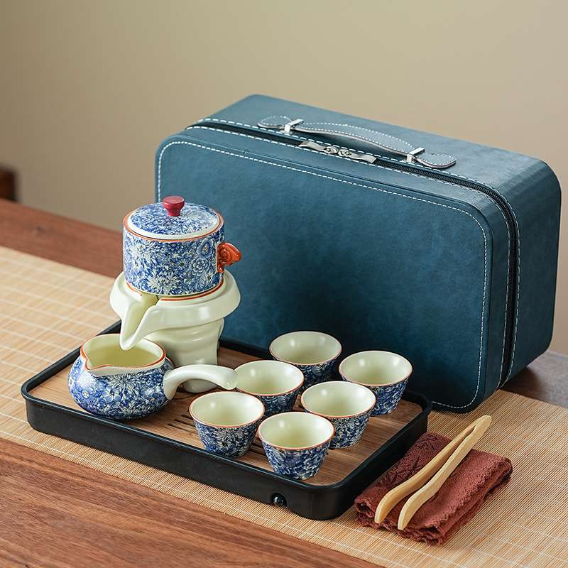 功夫懒人茶具汝窑家用防烫泡茶壶轻奢茶杯石磨自动神器防烫手茶壶