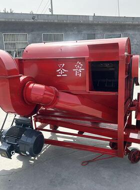 菜籽蒲公英脱粒机小麦打麦机 125型四清三风机脱麦机 葱籽脱粒机