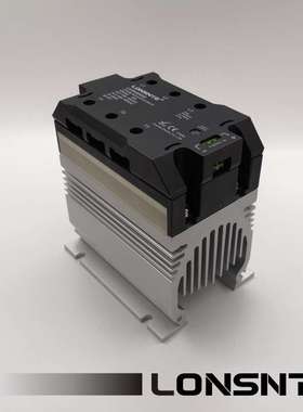 LG3A4825D蓝石LONSNTE三相固态继电器25A交流380VAC散热器一体SSR