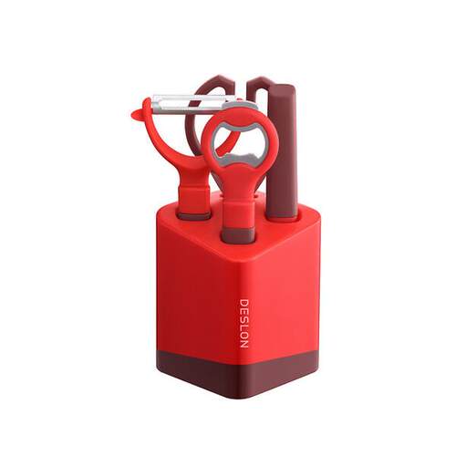 德世朗厨房工具五件套 CG-DZ301-5A 红色