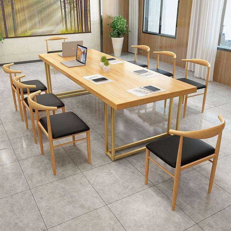 简约客厅实木办公桌书房长方形桌子家用工作台办公室会议电脑桌子