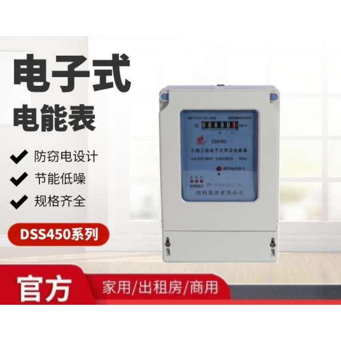 DSS450三相三线电子式电能表 10(40)A 电子式有功电能表3*100V高