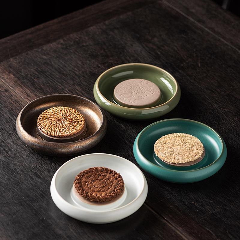 蓄水壶承干泡台壶托陶瓷茶具茶壶紫砂壶养壶托盘干泡盘壶垫茶承垫