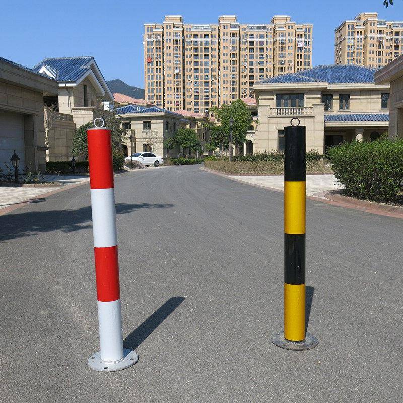 钢管警示柱道路隔离柱分道护栏道口柱钢铁路障桩镀锌立柱铁警示柱