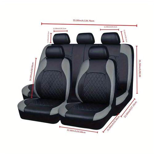Deluxe pu Leather Car Seat Covers Comfortable Universal跨境