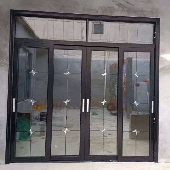 厨房阳台客厅窄边框推拉移门双层玻璃门隔断钛镁铝家用合金门