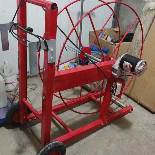 组装式300米电动水带收卷机48v60v车载卷管器水管滴灌带收纳架