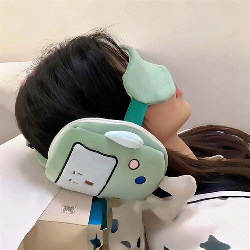 游戏机卡通眼罩颈枕二合一学生午休睡眠遮光可缓解疲劳办公室专用