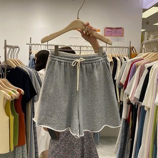 300斤胖MM夏季 宽松阔腿运动短裤 超大码 休闲薄款 女 高腰百搭韩版