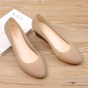 女防滑包头透明百搭防水雨鞋 坡跟果冻鞋 塑料凉鞋 夏季 女 女2021新款