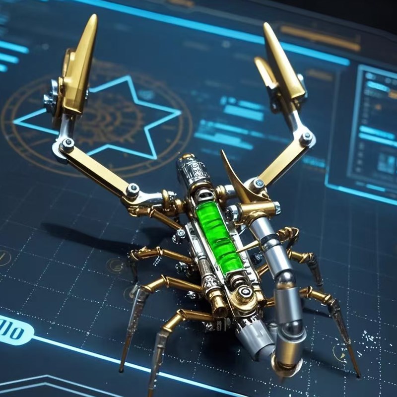 机械拼图昆虫蝎子精密金属拼装模型3d立体创意手工diy男玩具礼物