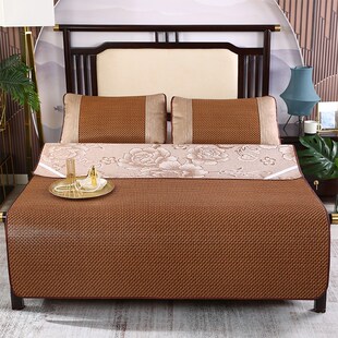 I藤编凉席可折叠冰丝席双面滕凉席冰凉席一米五学生宿舍单人席子