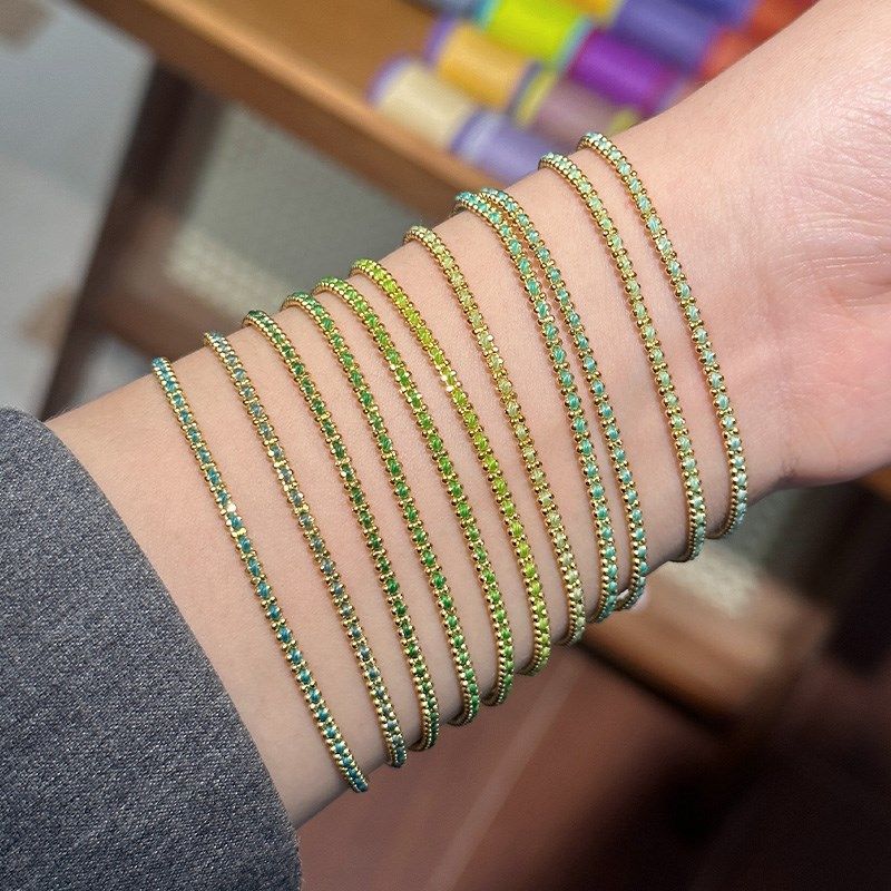 Houhou本命年法国小红绳红色编织珠珠手链情侣幸运手工手绳925银