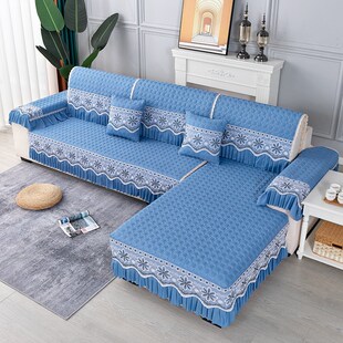 通用简约定做沙发套罩全包万能套防滑沙发垫布艺盖布一套组合 四季