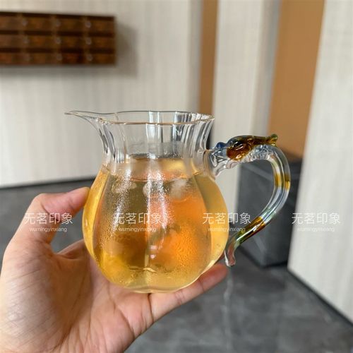 2024新款龙把洛神公杯耐热硼硅玻璃分茶器公道杯中式国风加厚茶道