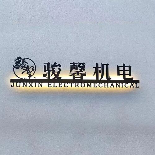 创意公司前台招牌工作室门牌logo形象墙广告铁艺立体发光字定做