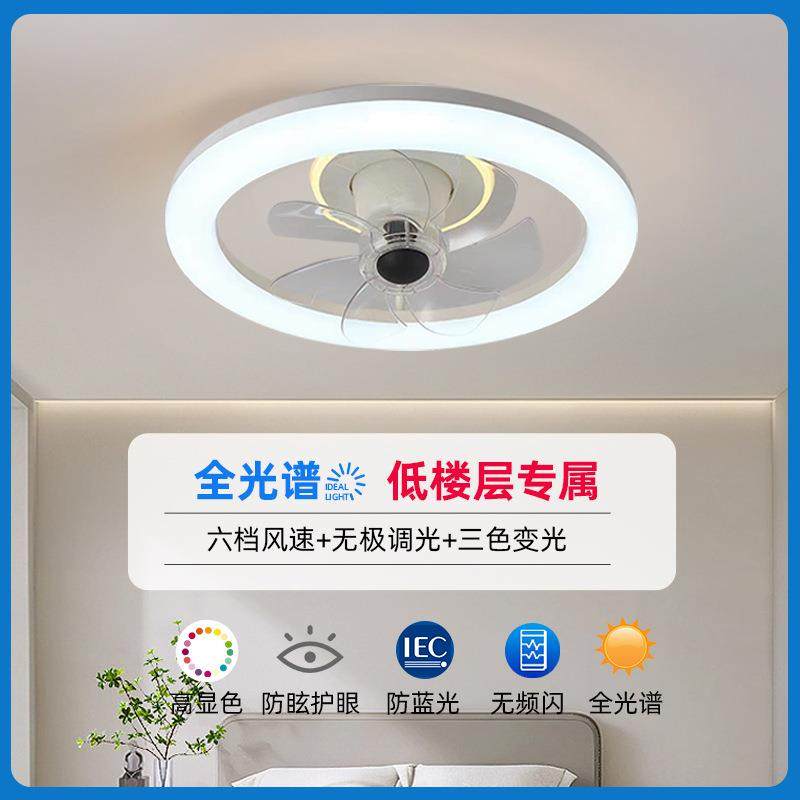 新家用客厅餐厅风扇全光谱护眼吸顶灯 led智能风扇多功能正在畅销