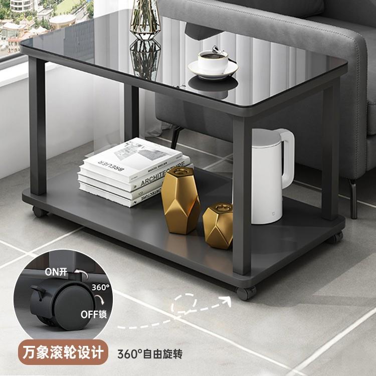现代简约茶几沙发边几边柜移动小户型茶桌客厅家用带轮阳台小桌子