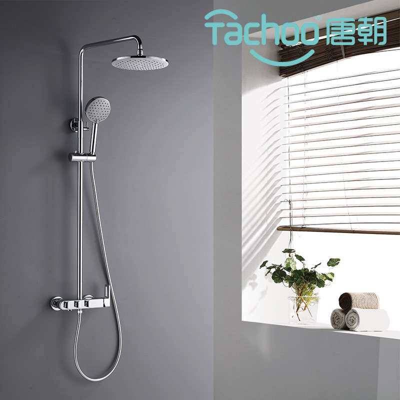 节水家用淋浴花洒套装 增压简易升降喷头 全铜沐浴花洒龙头厂家