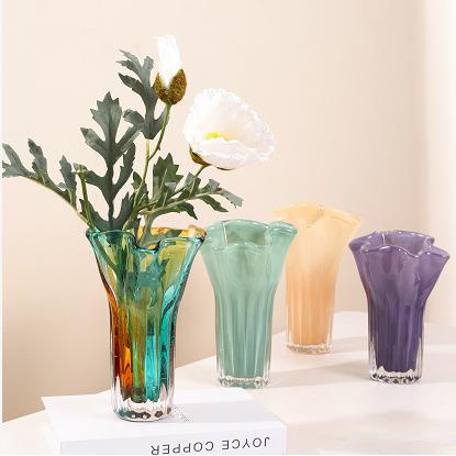 现代简约玻璃花瓶艺术大师系列创意水培容器花插玻璃饰品白菜摆件