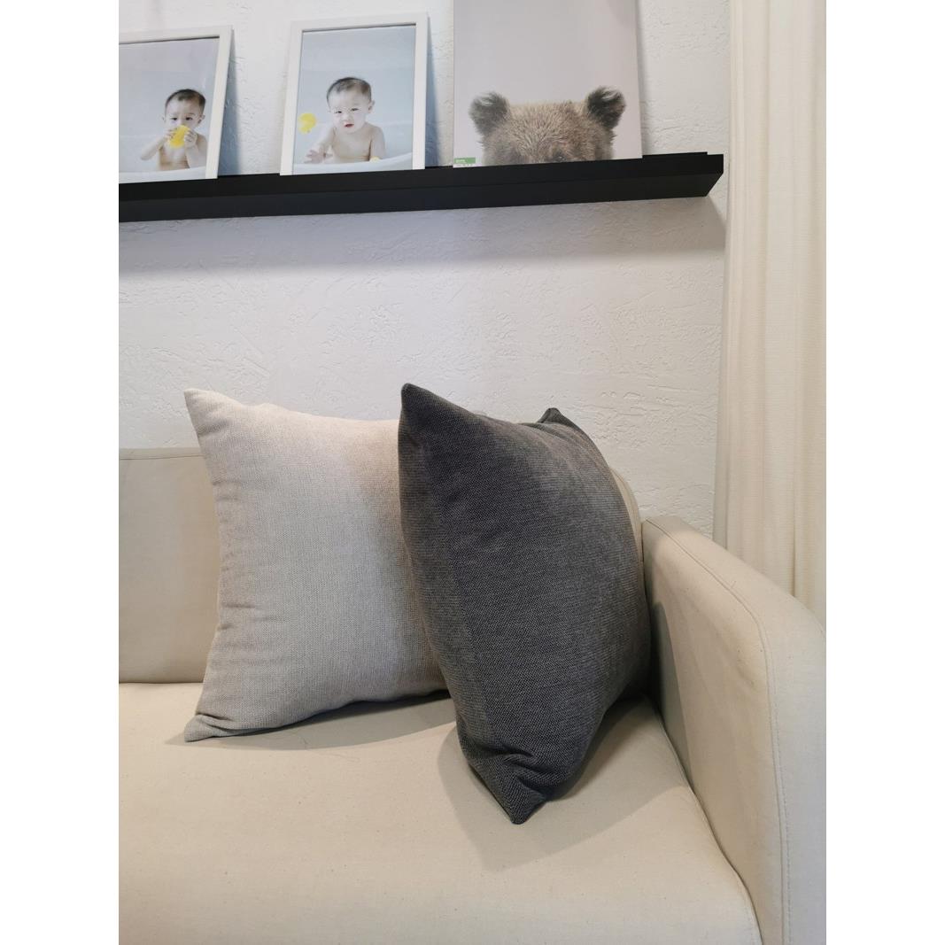 I9EK加厚雪尼尔仿麻抱枕套不含芯可大号靠背长沙发长方形靠枕含芯