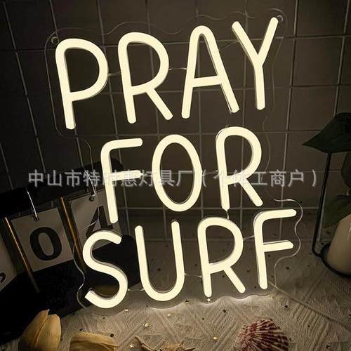 led霓虹灯台式BAR造型灯 酒吧装饰台屏 跨境热销透明背板霓虹灯