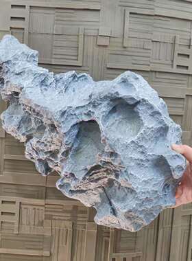 景观石头灰色假石头PU泡沫青龙石头 仿真英德石酒店干景布景