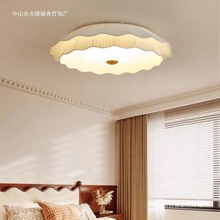 法式主卧室吸顶灯法式中古风简约现代温馨北欧布艺吧台床头灯具