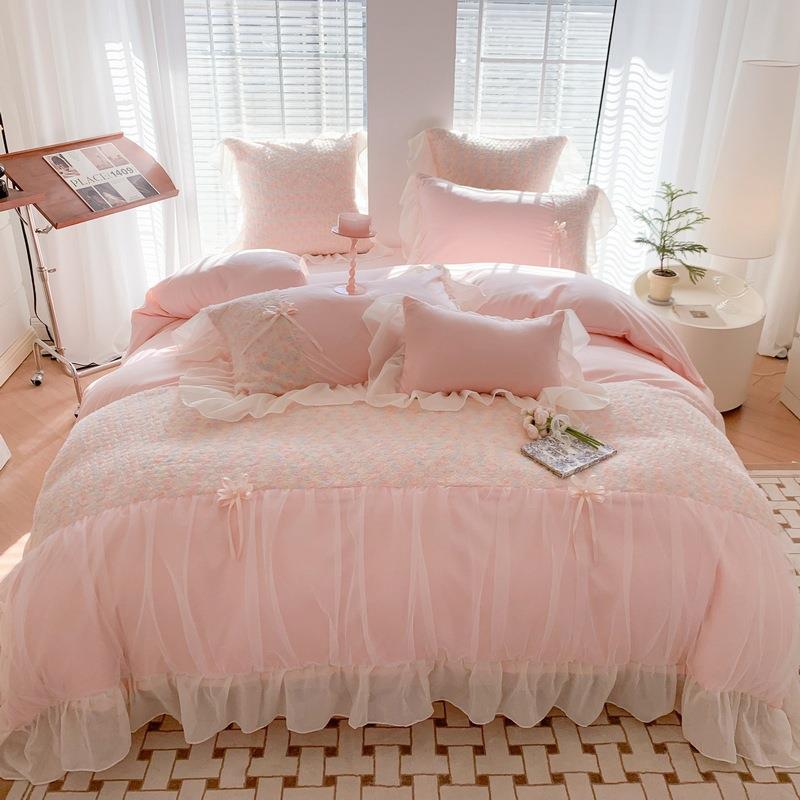 走量 2025新款糯小棉四件套戴安娜系列公主风小清新床上用品