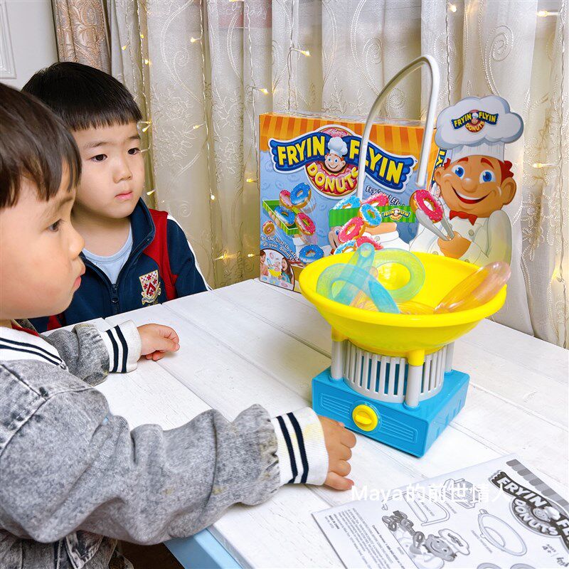 出口炸飞甜甜圈面包师亲子互动套圈圈儿童桌面游戏桌游益智玩具