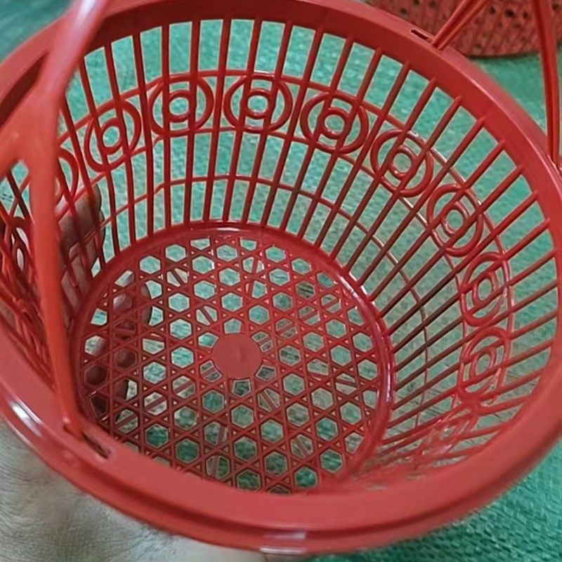 包子圆形塑料草莓篮水果杨梅篮邮带提手桑葚蓝摘筐采莓枇杷鸡蛋篮