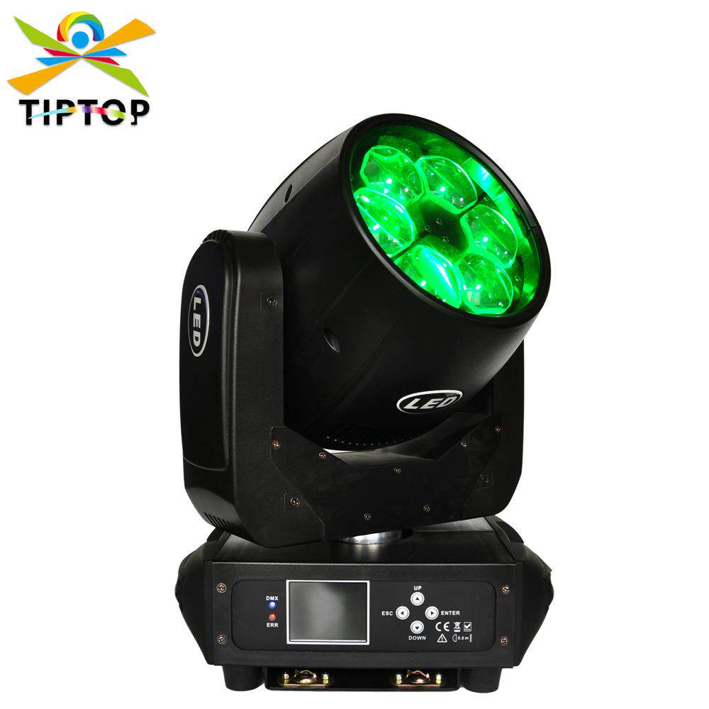 不夜天6颗40瓦调焦光束染色LED摇头灯10/17通道DMX舞台灯光可倒挂