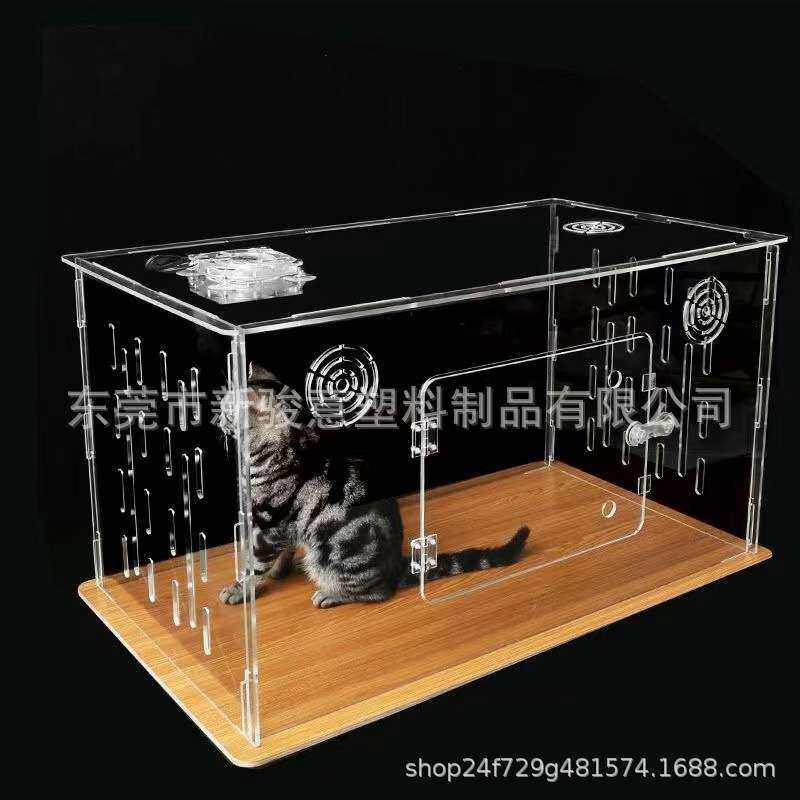 亚克力全透明封闭式猫笼猫屋比赛展示一体式快速拼装携便宠物赛笼