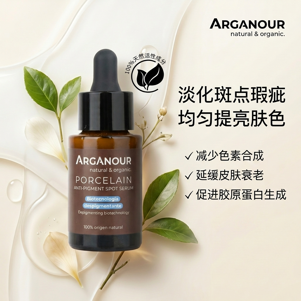 Arganour瓷白抗斑精华液淡色素淡化瑕疵减退色素沉着亮白抗老提亮